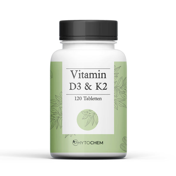 Nahrungsergänzung Vitamin D3 + K2 Tabletten