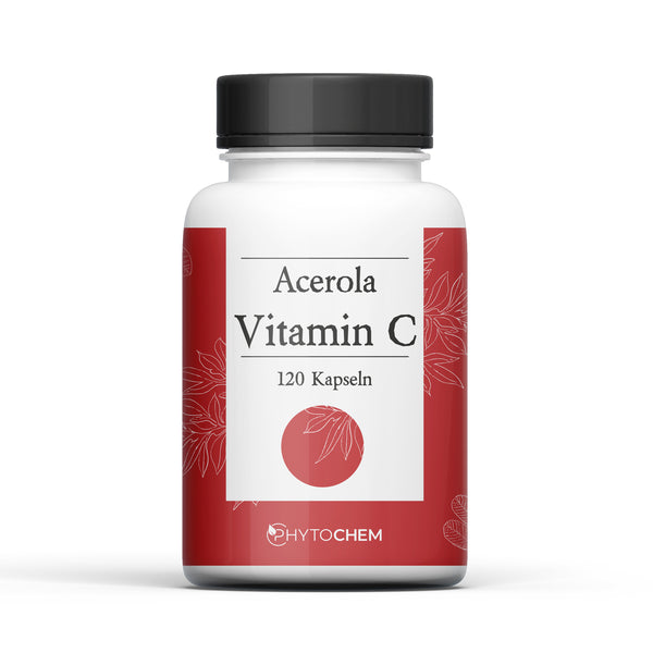 Nahrungsergänzung aus der Acerola-Kirsche Vitamin C mit 120 Acerola Kapseln